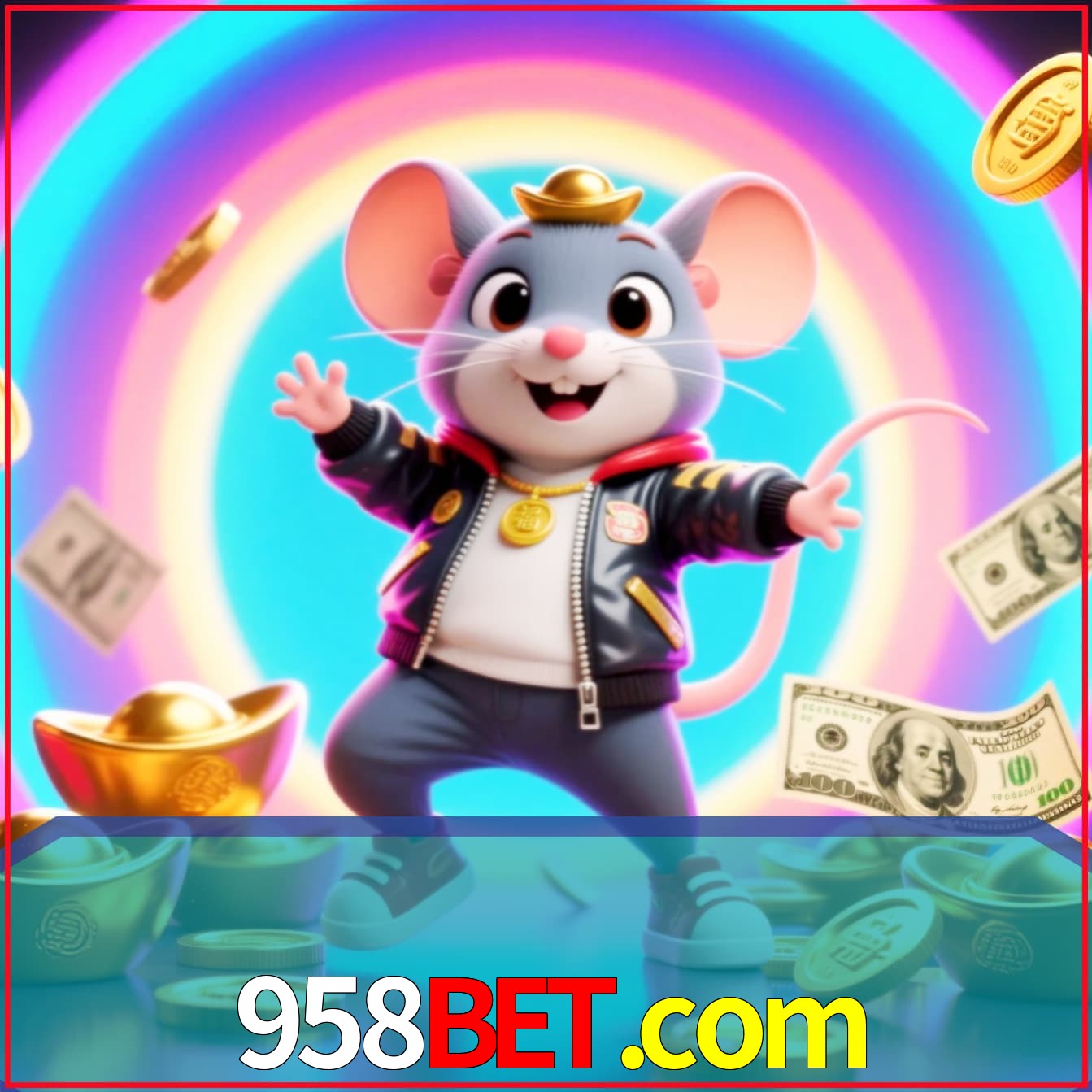 Slot machine 3D icon with number 7 and 1